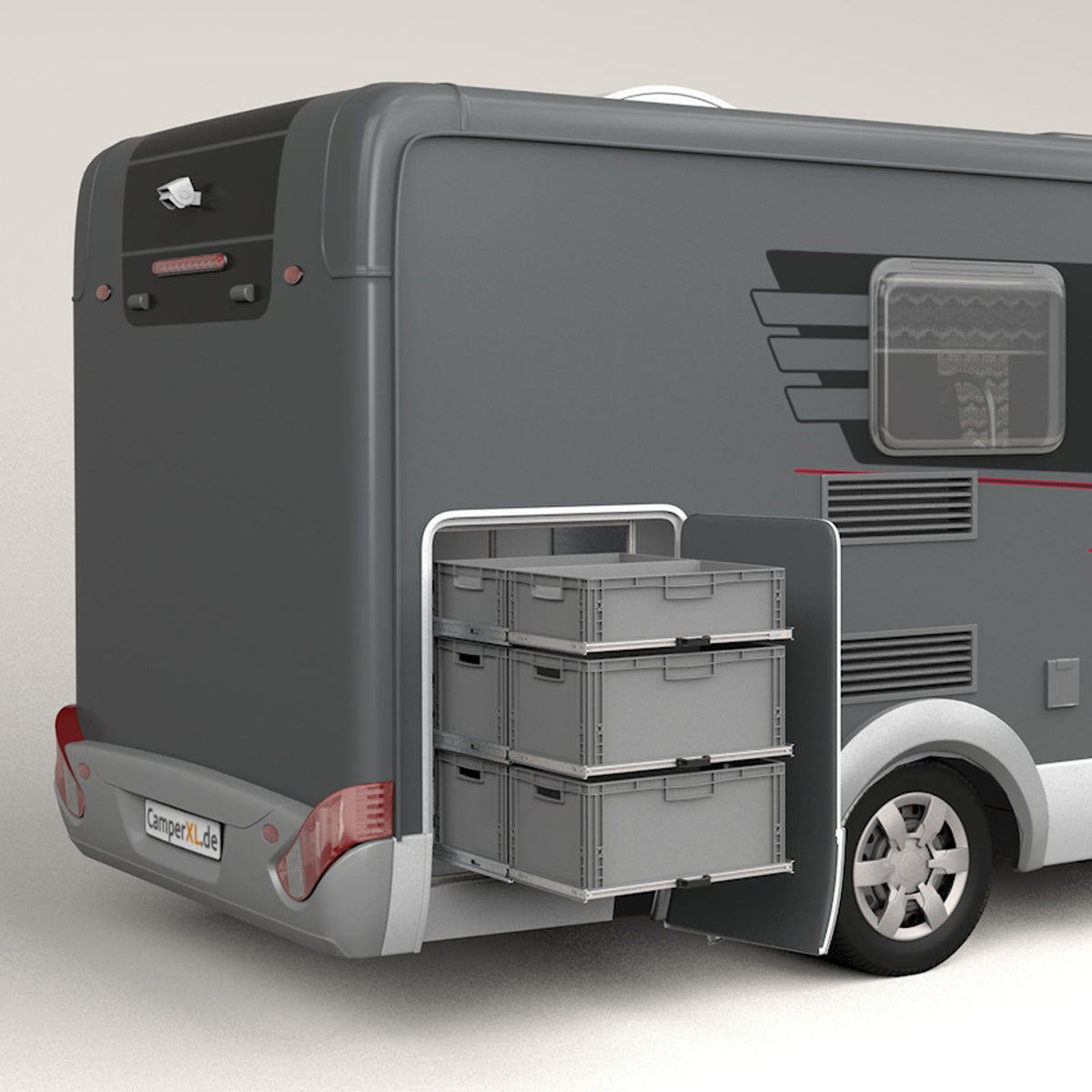 Étagère coulissante pour soute arrière de camping-car