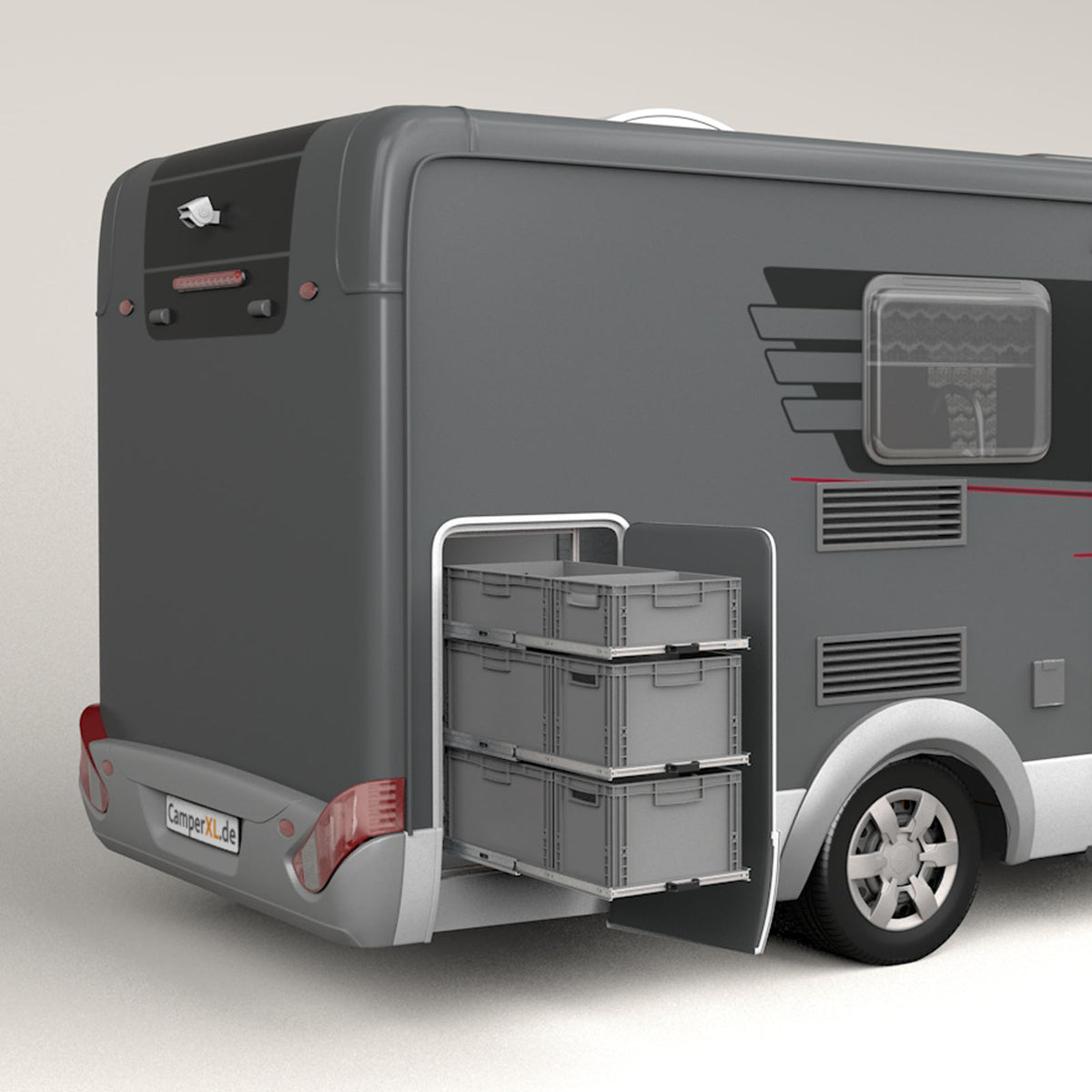 Étagère coulissante pour soute arrière de camping-car