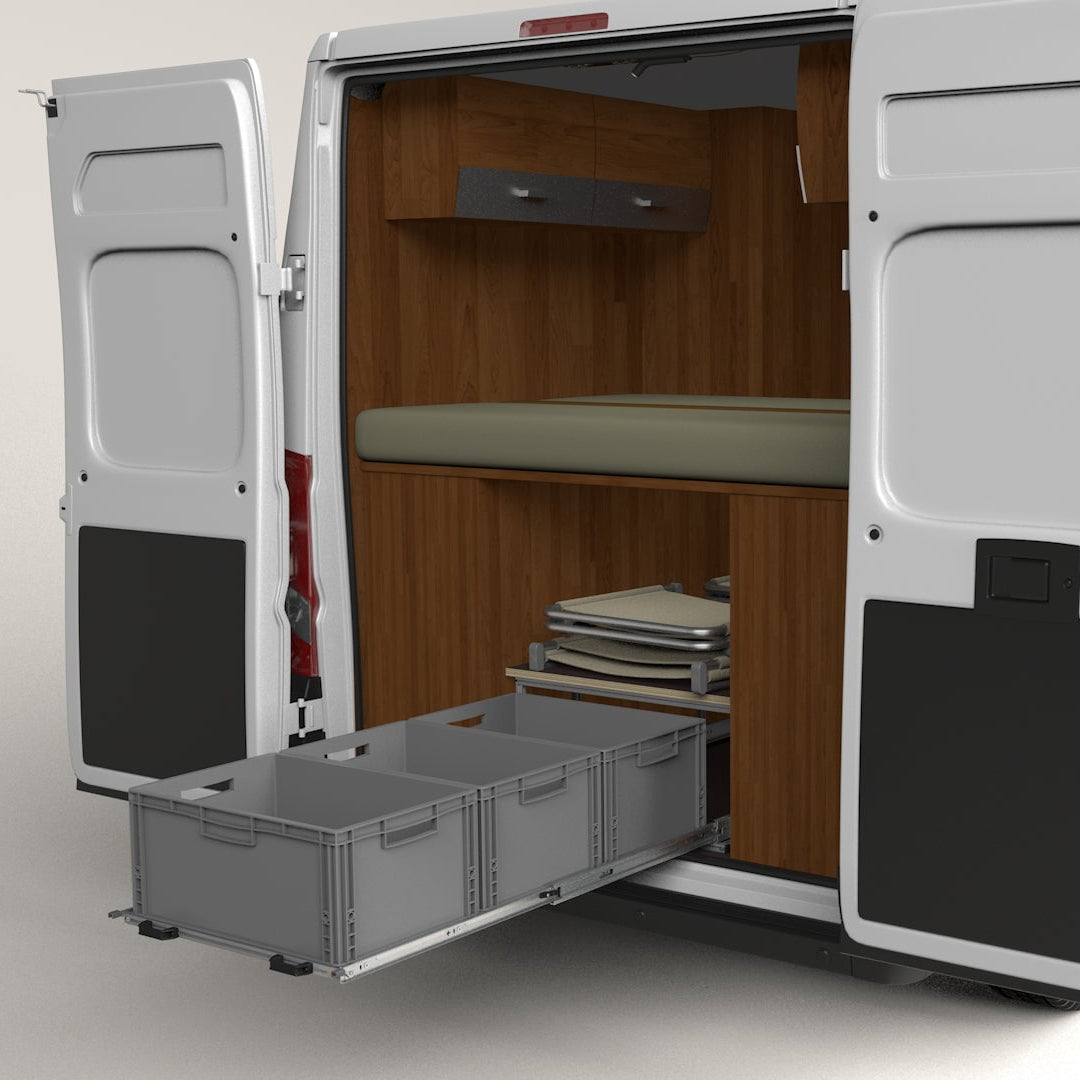 Heckauszug Camper Kastenwagen mit Ablage 1200mm x 600mm