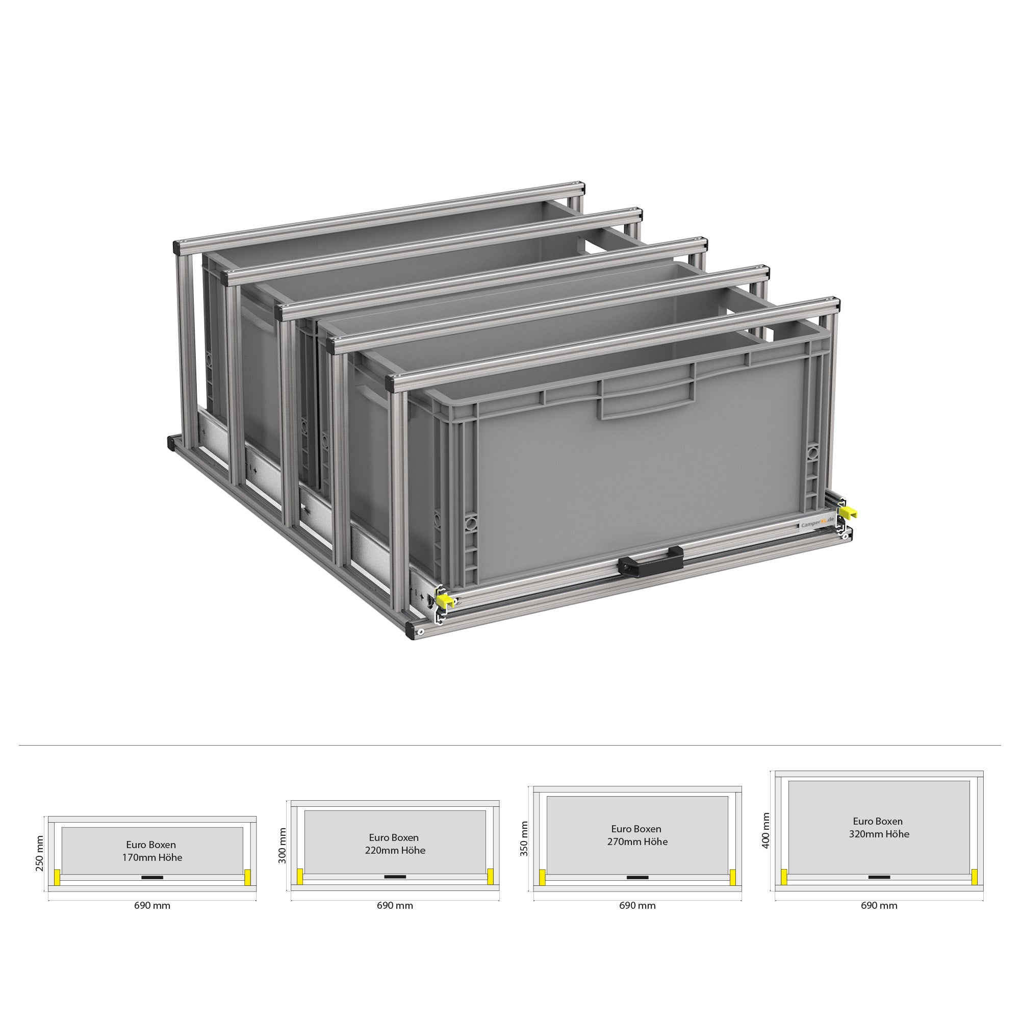 Rear pull-out with shelf