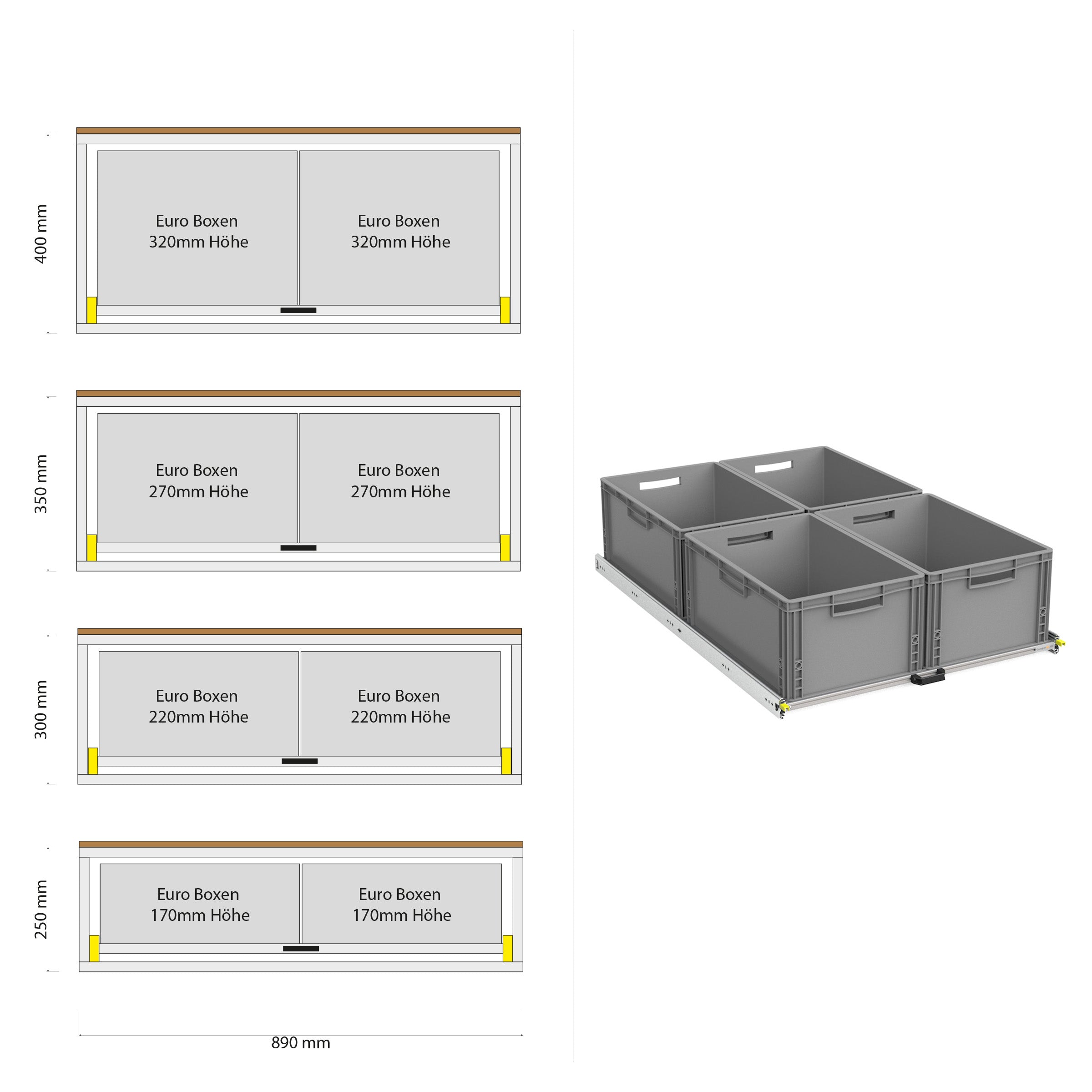 Rear pull-out with shelf