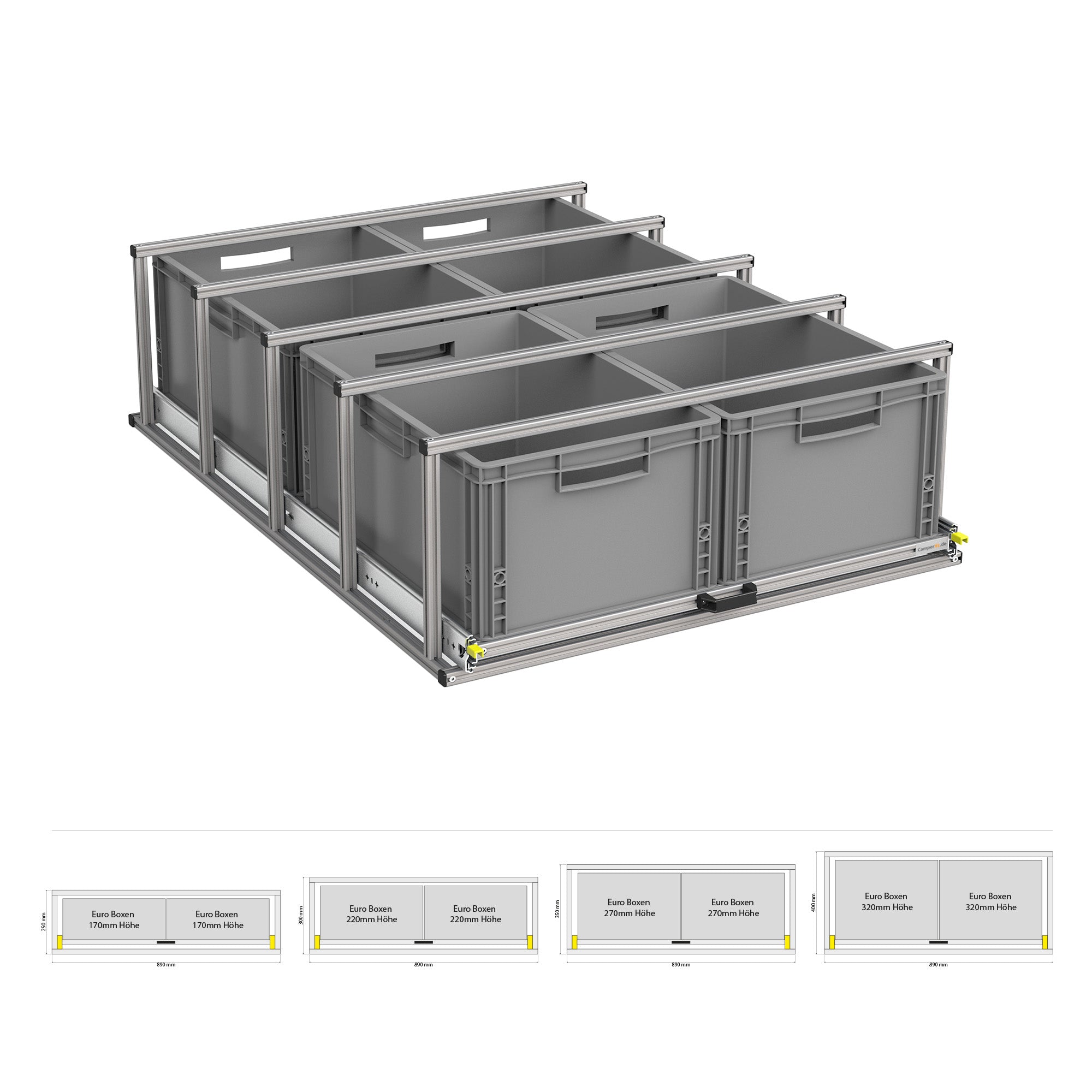 Rear pull-out with shelf