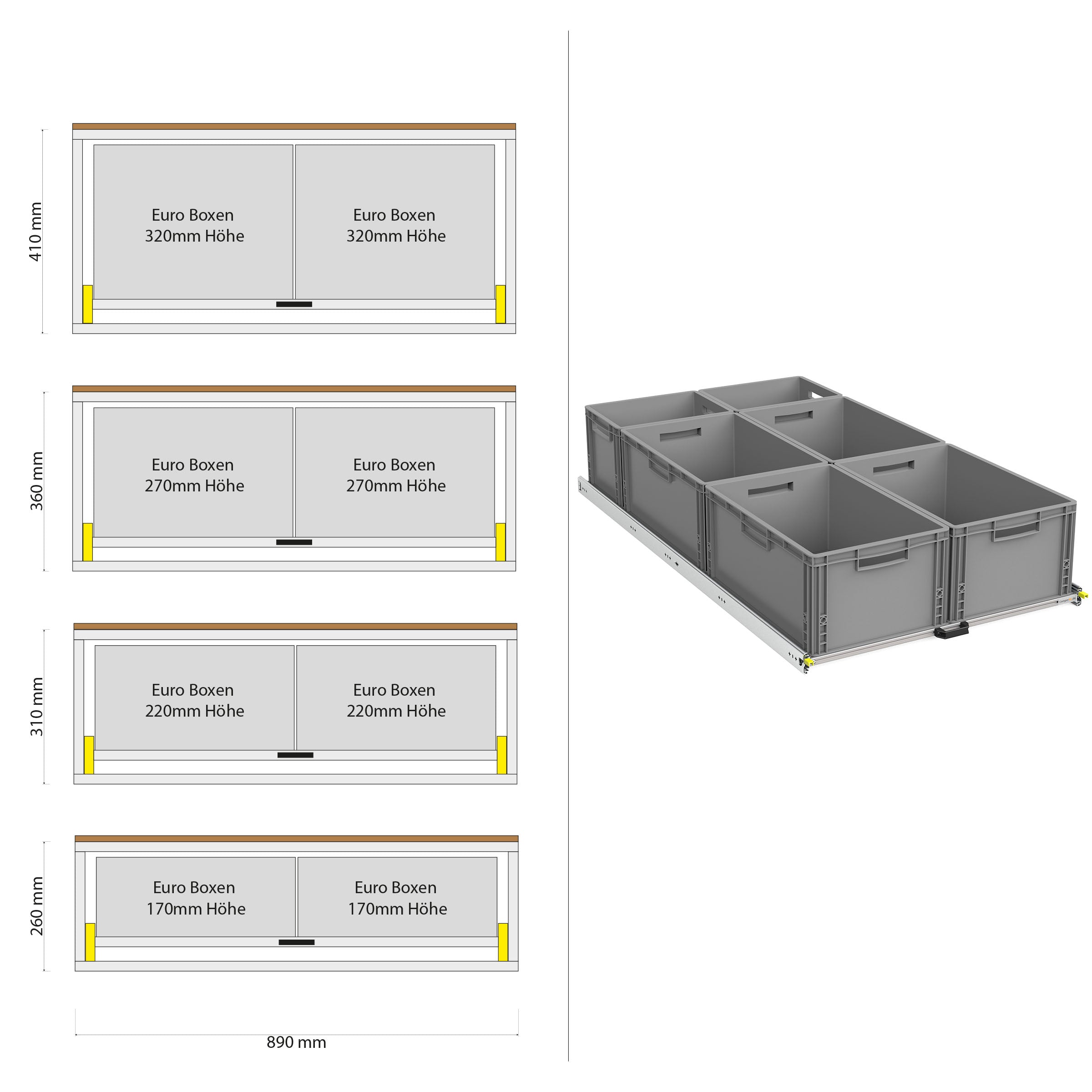 Rear pull-out with shelf