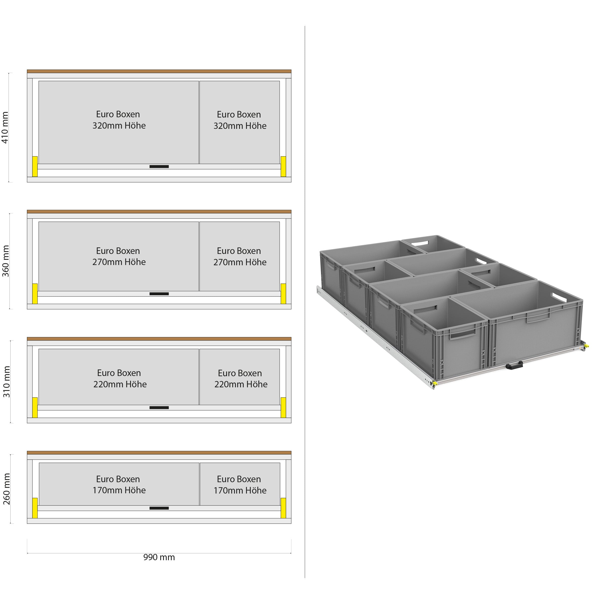 Rear pull-out with shelf