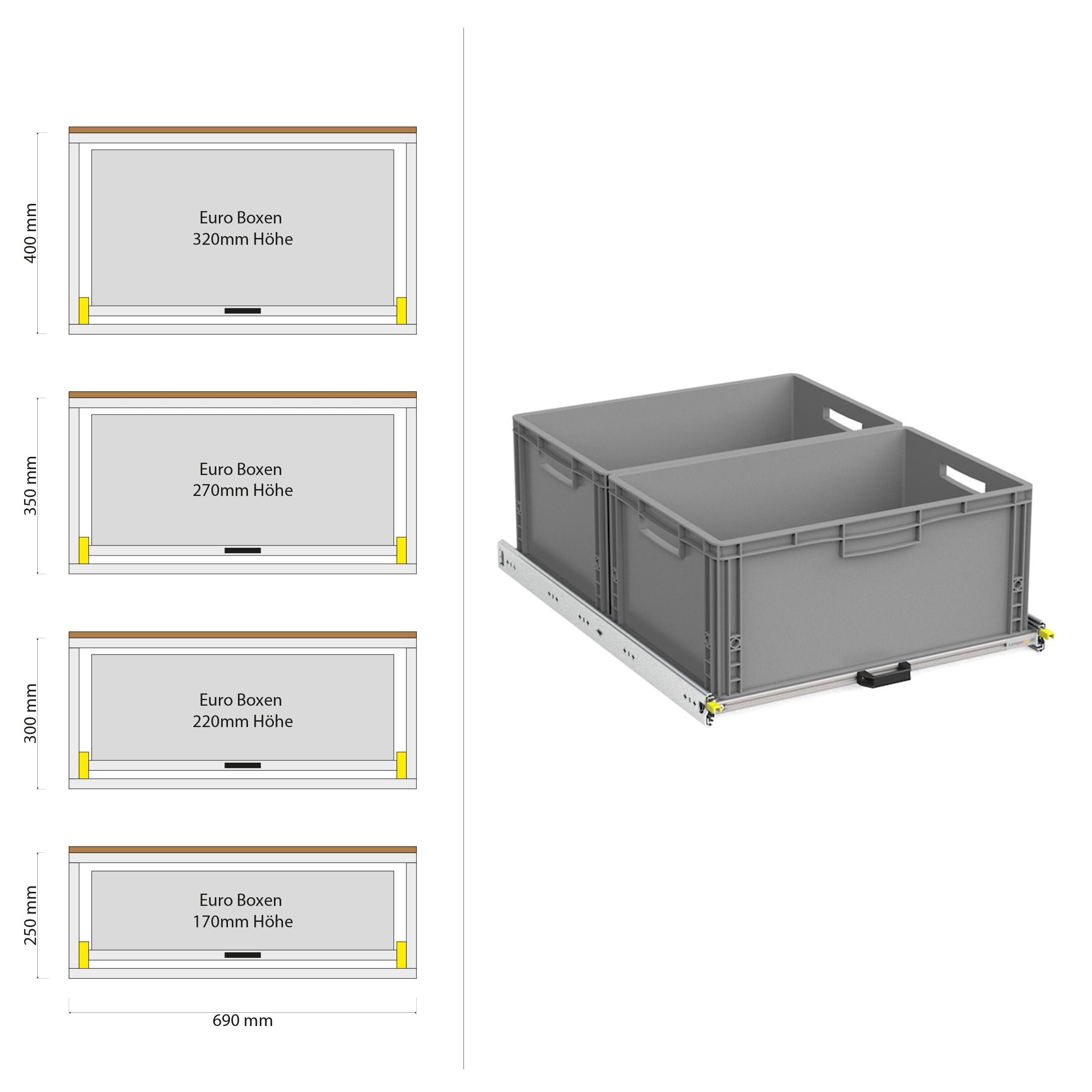 Rear pull-out with shelf