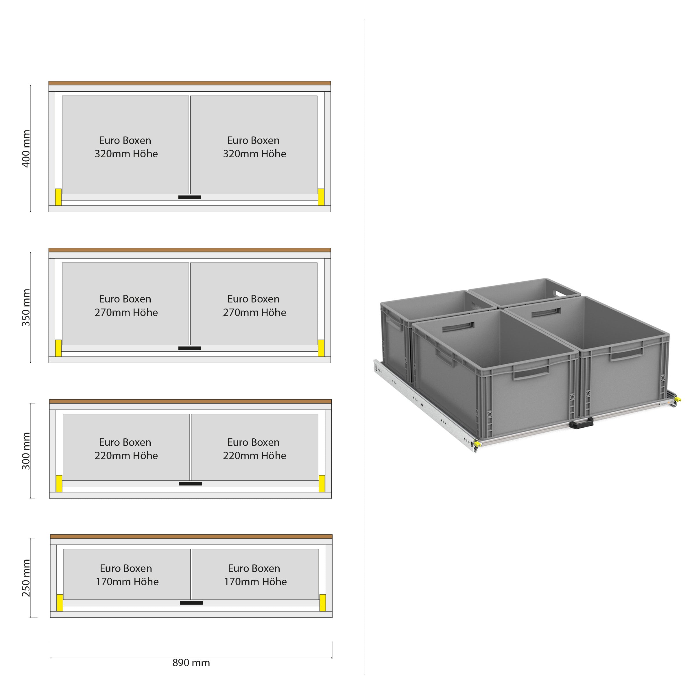 Rear pull-out with shelf