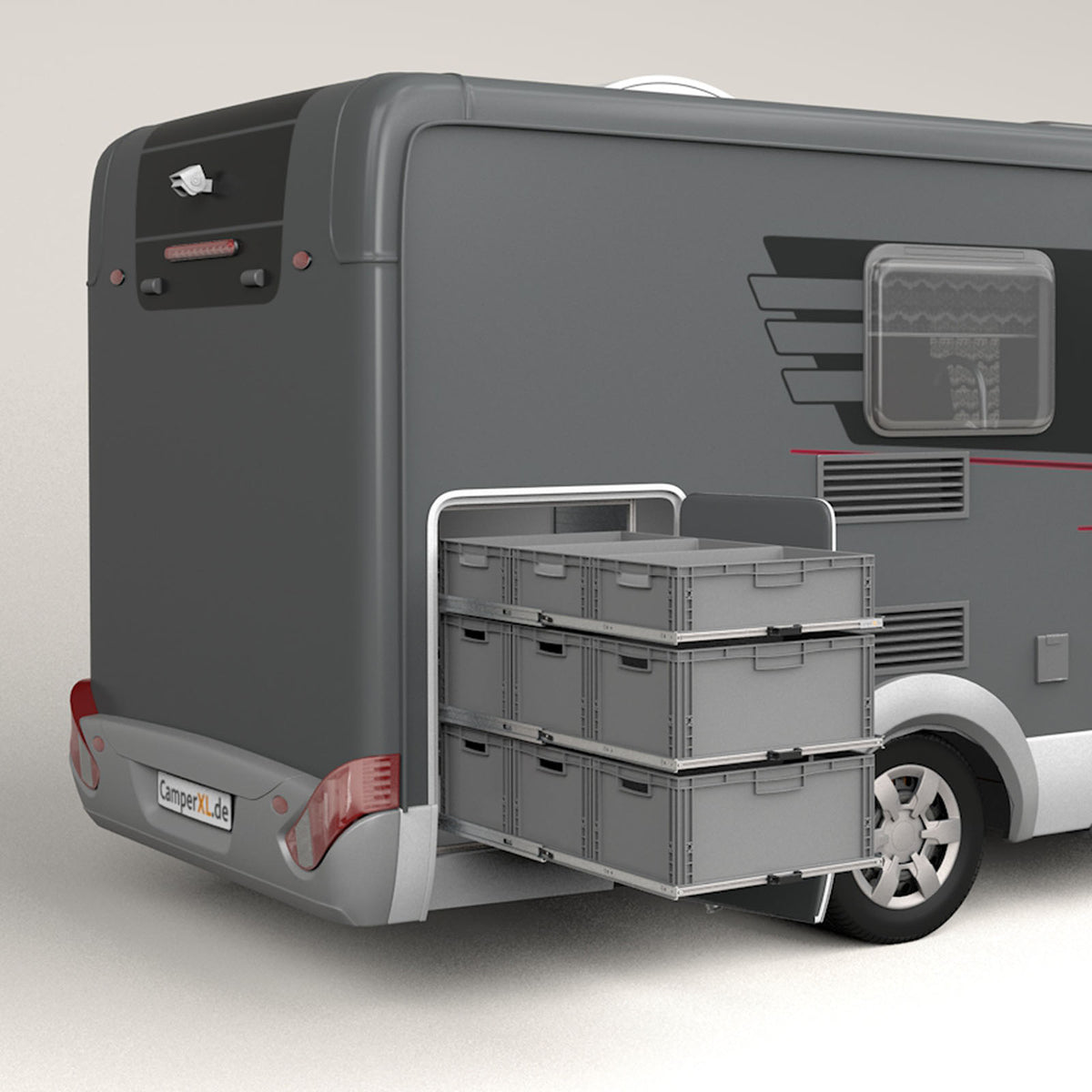 Étagère coulissante pour soute arrière de camping-car
