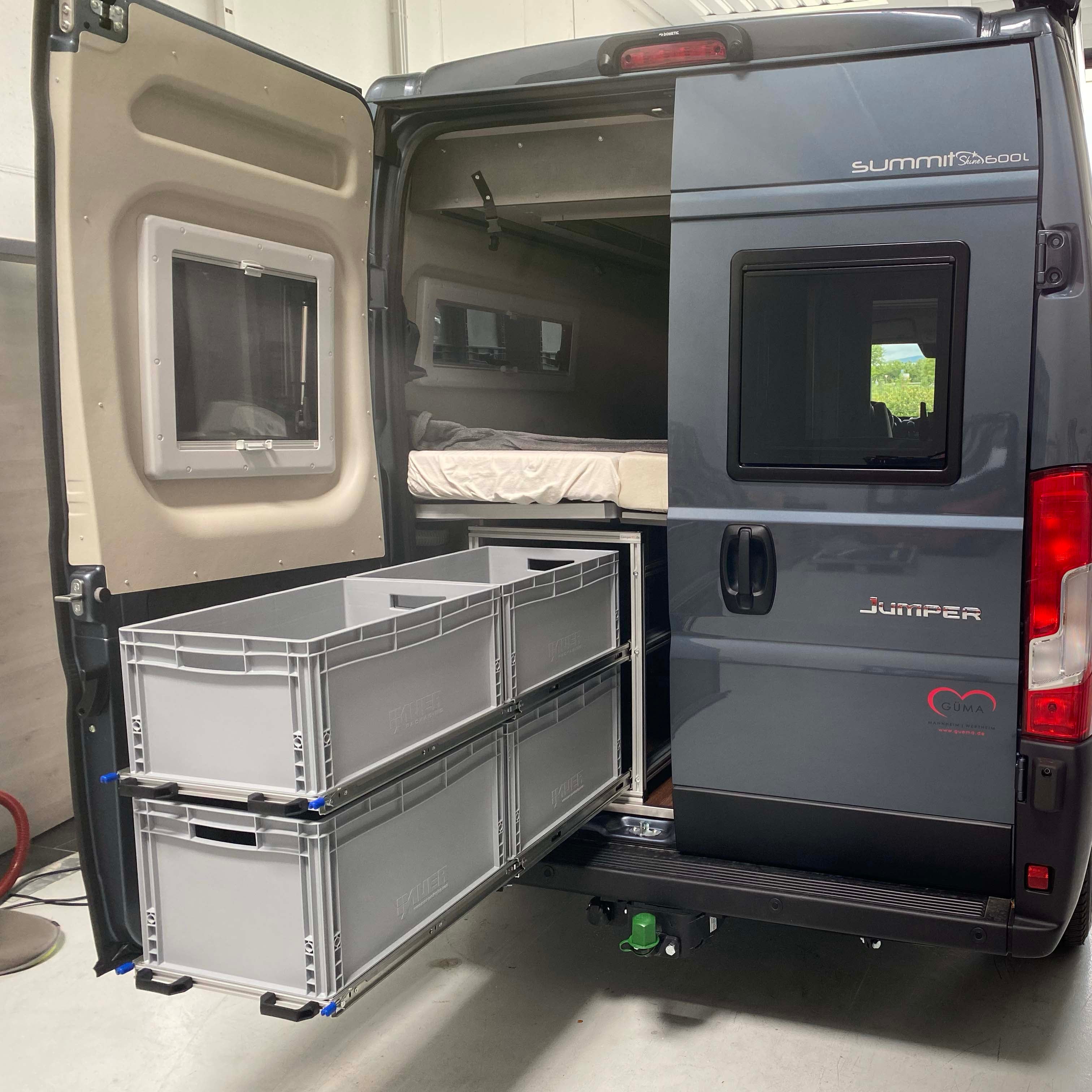 Heckauszug 2 Etagen Pössl Summit Shine 600L - Stabile und sichere Konstruktion - Euroboxoptimiert