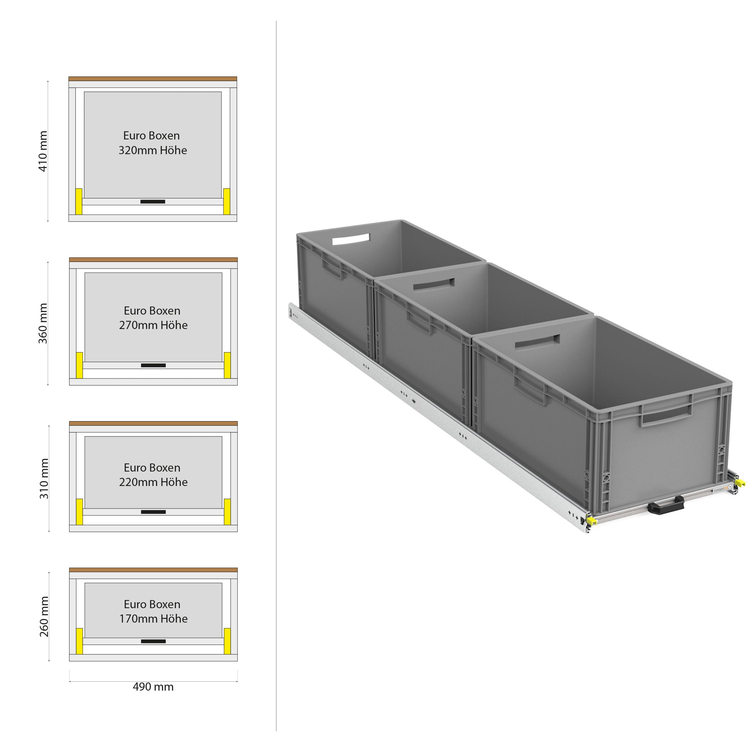 Rear pull-out with shelf